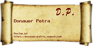 Donauer Petra névjegykártya